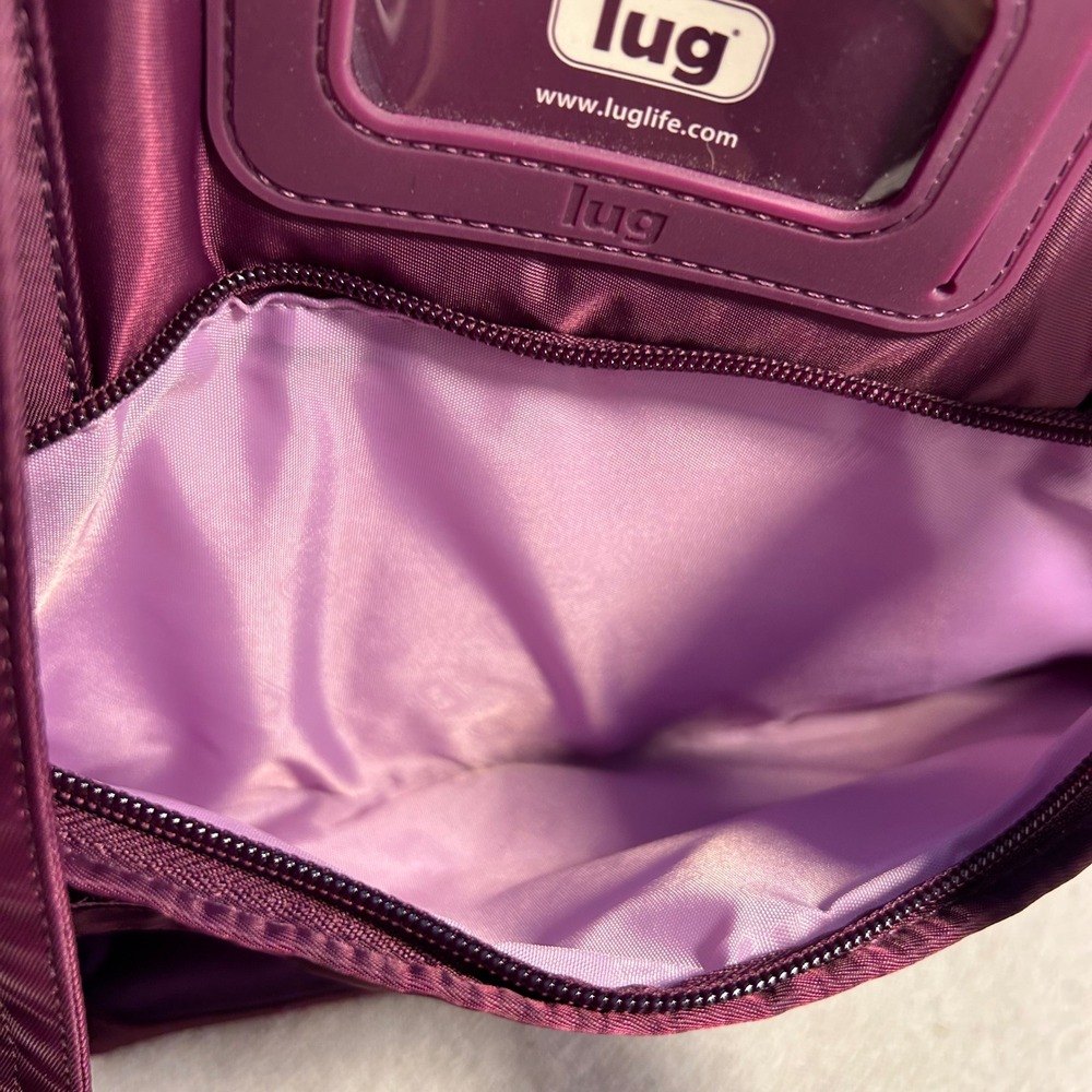 Lug Puddle Jumper Overnight Gym Bag Berry Floral RFID Quilted Travel Tote NEW - Picture 8 of 11